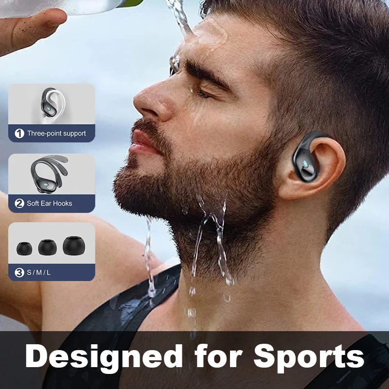GREATWALL Wireless Earphones Headphones HiFi Music Stereo Sport Noise reduction Headset Charging Box Led Display HD Call Earbuds