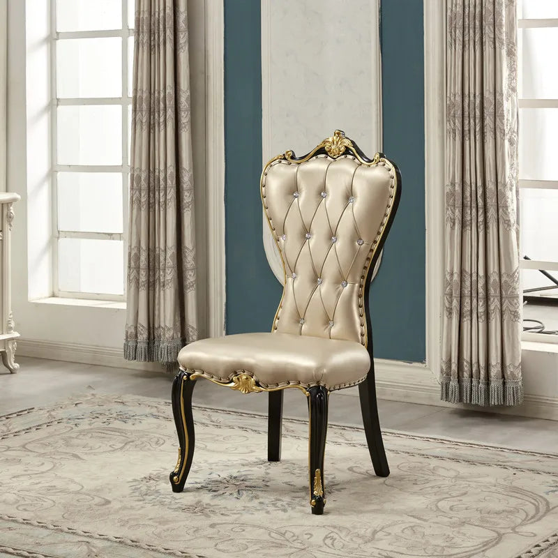 European Light Luxury Chairs Simple Solid Wood Party Unusual Adult Restaurant Chairs Design Comfy Lounge Stoel Home Furniture - Kimlud