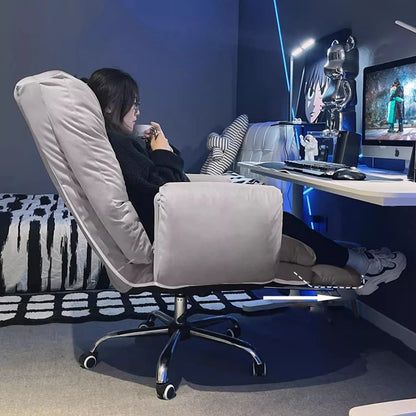 Relaxing Save Space Office Chair Minimalism Wheels Rolling Footrest Lightweight Office Chair Backrest Mobilya Library Furniture - Kimlud