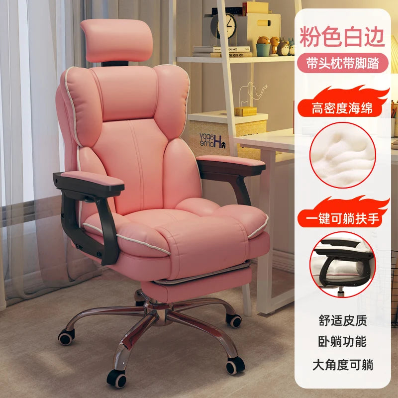Rolling Wheels Office Chair Cheap Lightweight Footrest Reading Backrest Luxury Office Chair Ergonomic Taburete Salon...