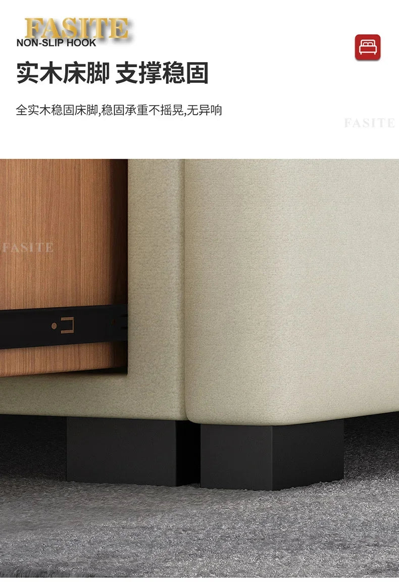 Premium High-quality New Arrival Technology Fabric Bed Small Unit, Master Bedroom, Large Bed, Light Luxury Nordic Fabric Bed