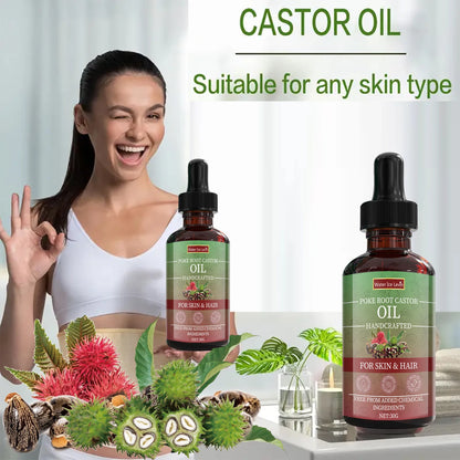 Poke Root Castor Oil for Skin & Hair - Natural Handcrafted Blend, Deep Moisture, Winter Nourishment, Chemical-Free...