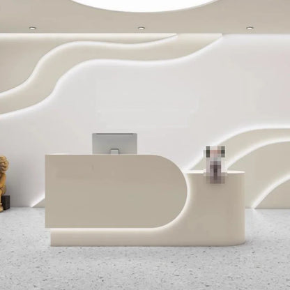 Best Organizers Reception Desks Design Display Drawer Beauty Reception Desks White Led Lights Comptoire Accueil Trendy Furniture