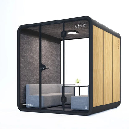 Meeting Pod Soundproof Acoustic Booth for 2 4 People Team Collaboration Huddle Space Open Office Customized Hot Sale