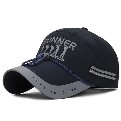 Men's Peaked Cap Adjustable Breathable Sports Cap Extended Brim Sunscreen Baseball Cap For Women Fashion Boy Snapback Hat Caps - Kimlud