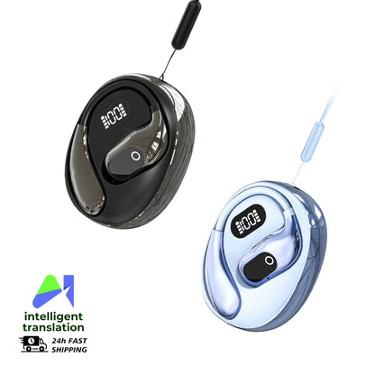 Real Time Translation Headphones 144 Languages Translator Earphones Wireless Bluetooth 5.4 Headsets for Business Office Travel