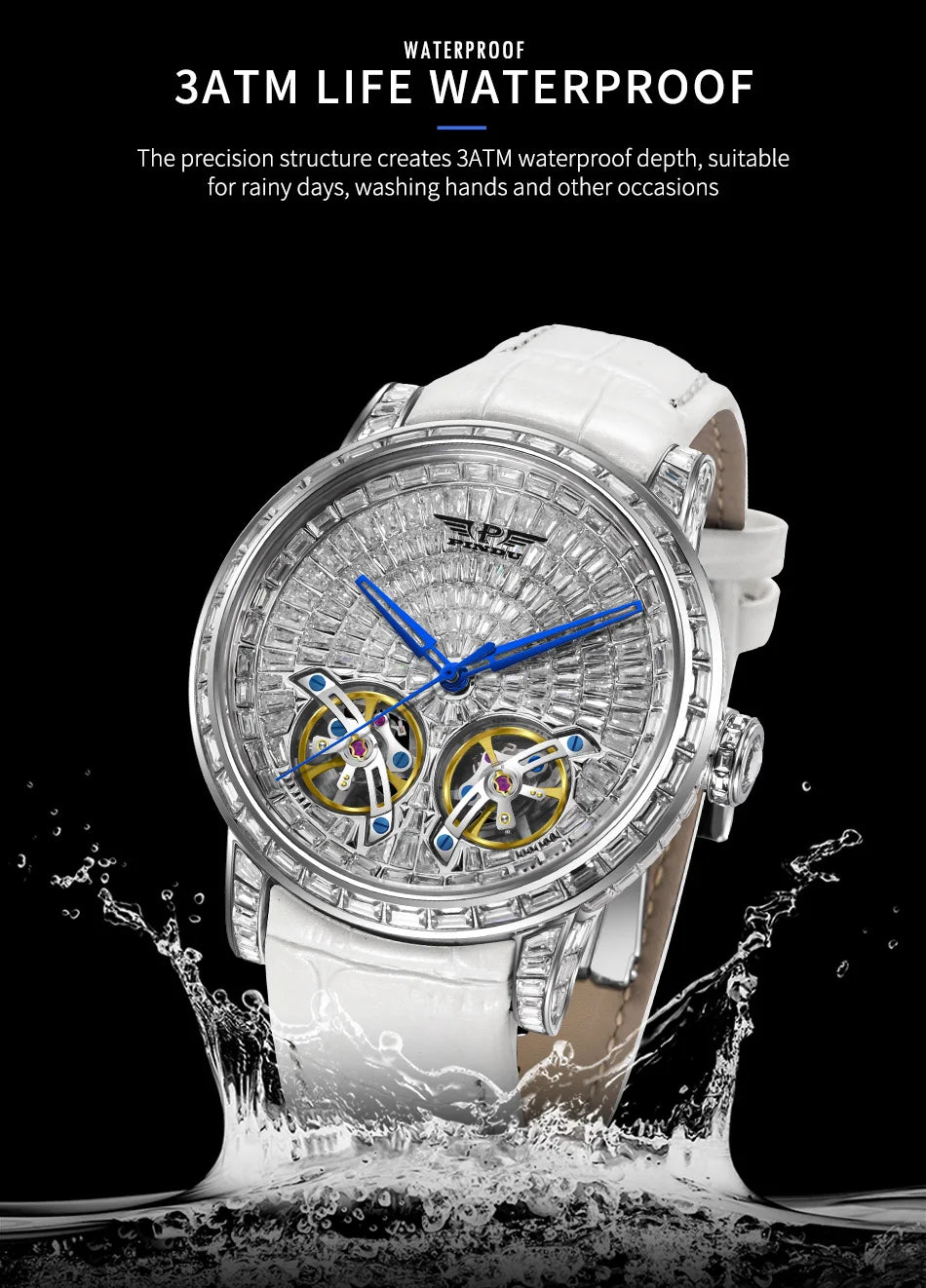 Mechanical Watch Men PINDU Design Top Luxury Double Flying Wheel Watch Sapphire Glass Waterproof Diamond Watch Leather...