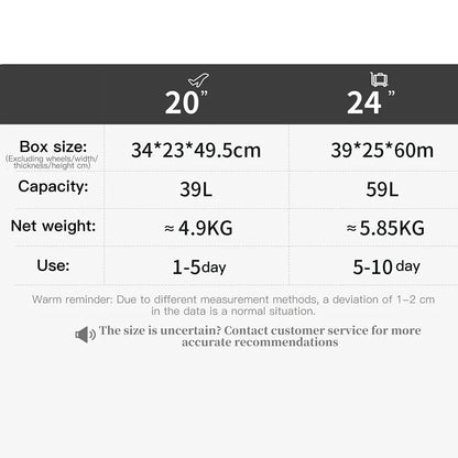 SUSHIMU 20-inch all-aluminum-magnesium alloy luggage with front opening, trolley suitcase, carry-on suitcase, metal travel