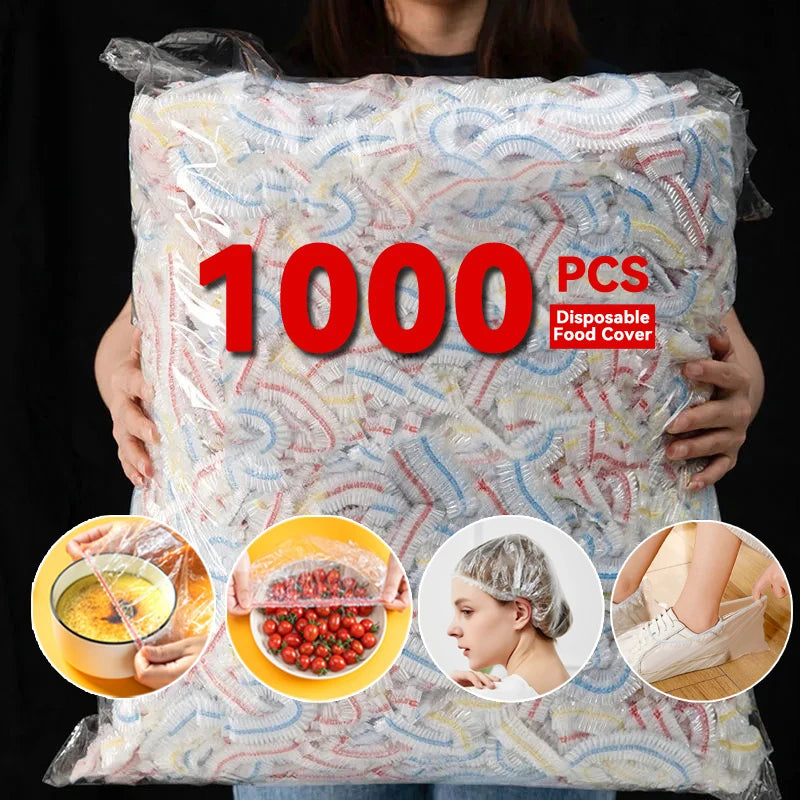 Plastic Food Cover Bags Food Grade Fresh-keeping Transparent Packaging Bag Reusable Wrap Kitchen Disposable Colorful Cling Film