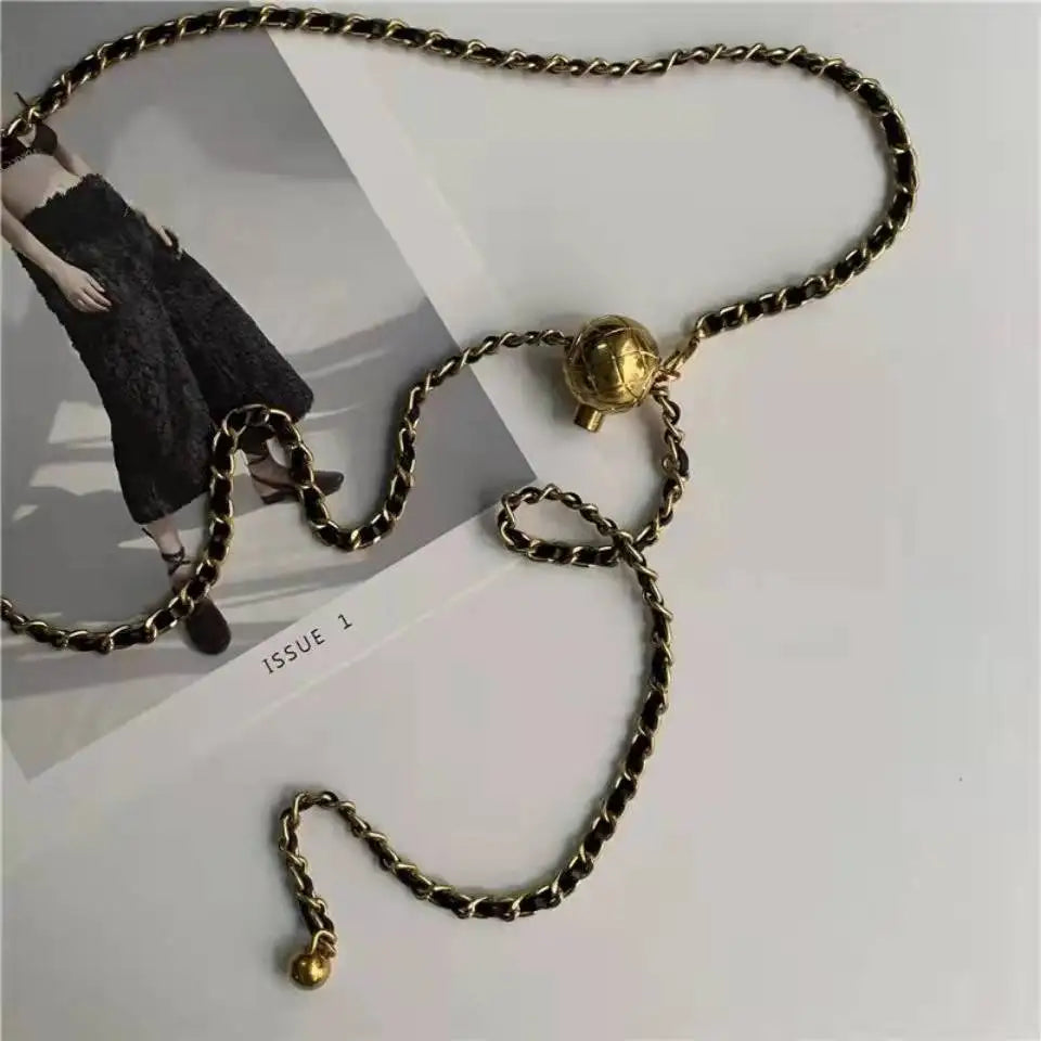 Trendy Designer Fashion Waist Chain Belt Corset Body Metal Lanyards For Women's Dress Jeans 2022 | Kimlud Mid Range Dress