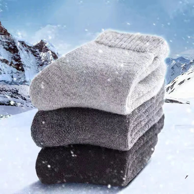 2025 New Winter Super Thicker Warm Socks Wool Male Men Women Socks Solid Socks Merino Wool Socks Against Cold Snow Terry Socks - Kimlud