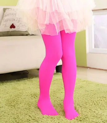 Summer Spring Candy Color Kids Pantyhose Ballet Dance Tights for Girls Stocking Children Velvet Solid White Pantyhose