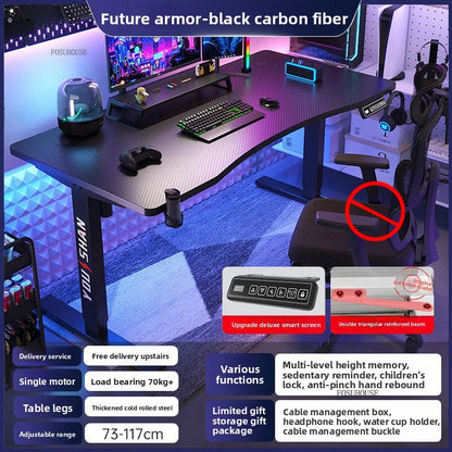 Electric Lifting Computer Desks for Bedroom E-sports Gaming Desk Minimalist Lifting Computer Table Household Student Study Desk