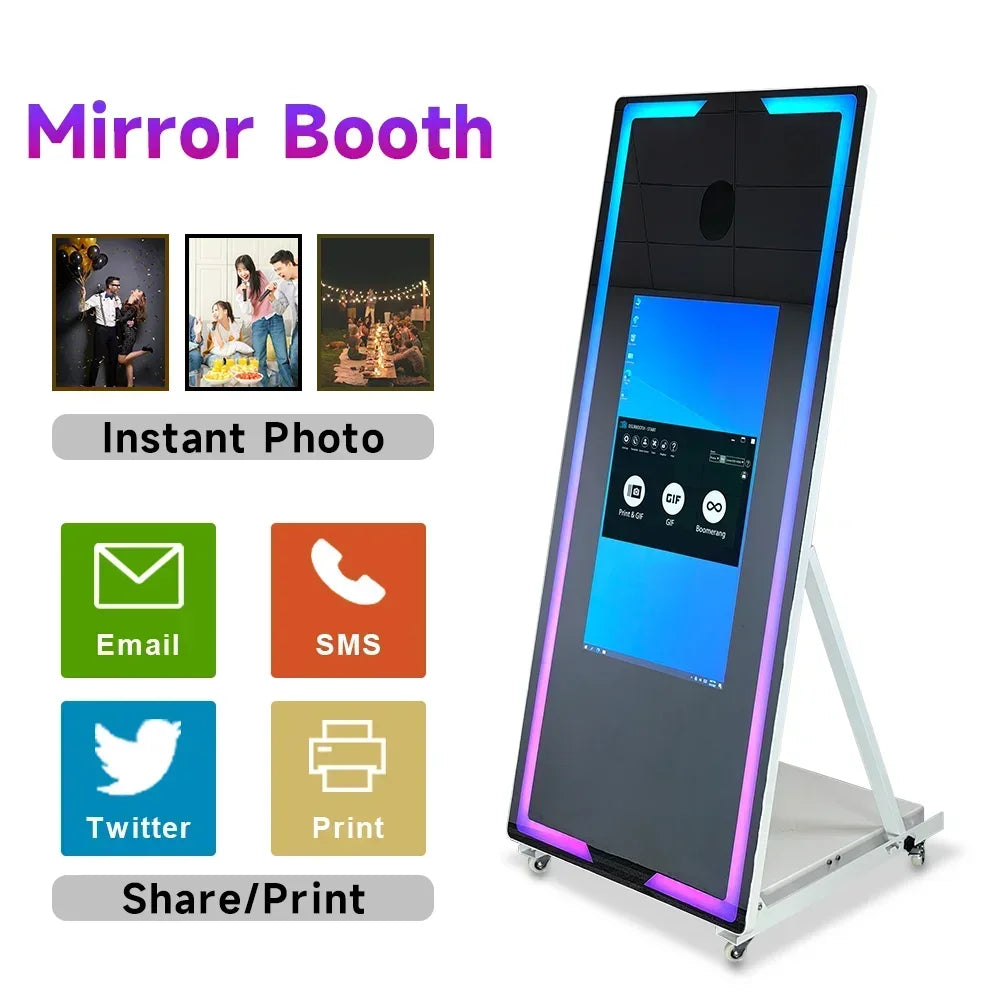 A Camcorder with Touch Screen, Camera Machine for Wedding Reservations, Party Events, Mirror, 40", 65", 2025Magic Mirror - Kimlud