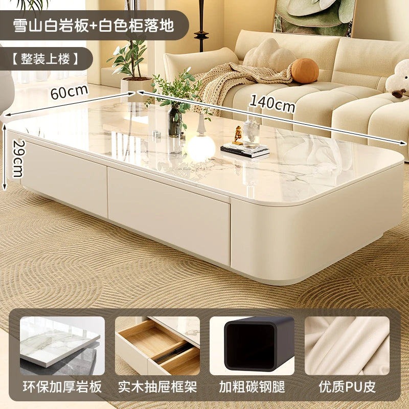 Cheap Cute Coffee Table Clear Simple Designer Modern Luxury Decoration Side Table Writing Mesas Bajas Living Room Furniture - Kimlud