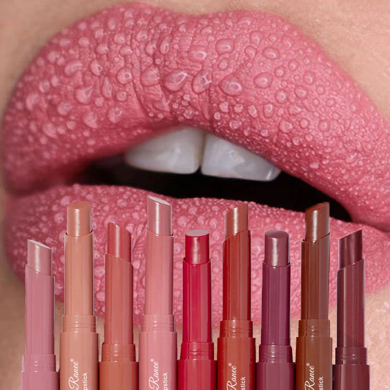 Nude Matte Lipstick Waterproof Nude Pink Lip Sticks Not Fading Sexy Red Velvet Lipsticks for Women Make Up Lasting Lip...