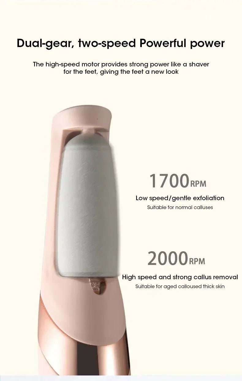 Electric Callus Remover for Feet Rechargeable Foot File Pedicure Tool Portable Foot Callus Remover Waterproof Profess Pedicure