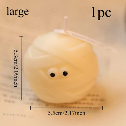 1pc Halloween Mummy Candle Handmade Scented Candle for Halloween Decoration, Holiday Party and Home Decoration, Halloween Gift