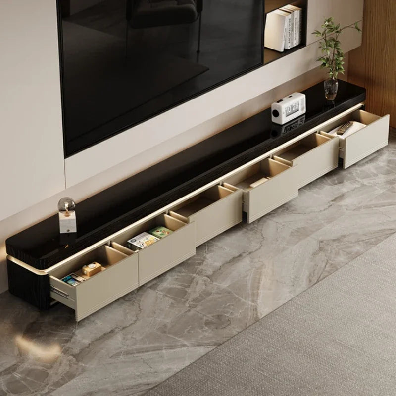 Elegant Space Saving TV Stand Eco Friendly Materials Sustainable Modern Aesthetics TV Stand Sliding Doors Living Room Furniture - Kimlud
