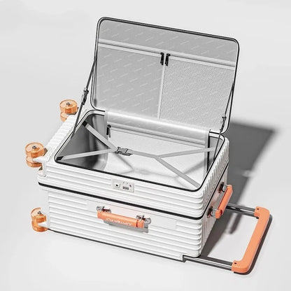 20 24 28 Inch Side Opening Expandable Luggage Rolling Carry on Trolley Suitcase on Wheels
