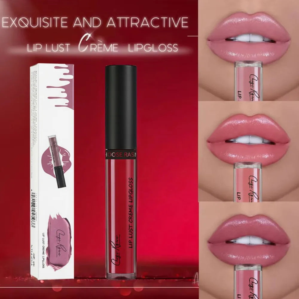 12 Colors Sexy Women Lipstick Waterproof Long Lasting Moist Lip Gloss Vivid Colorful Lipgloss Women Makeup maquiagem - Kimlud