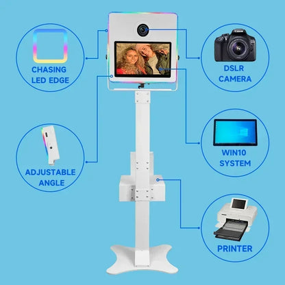 2025 Newest 15.6 Inch Touch Screen Magic Mirror DSLR Photo Booth Machine Selfie Camera Protable for Wedding Party Events - Kimlud