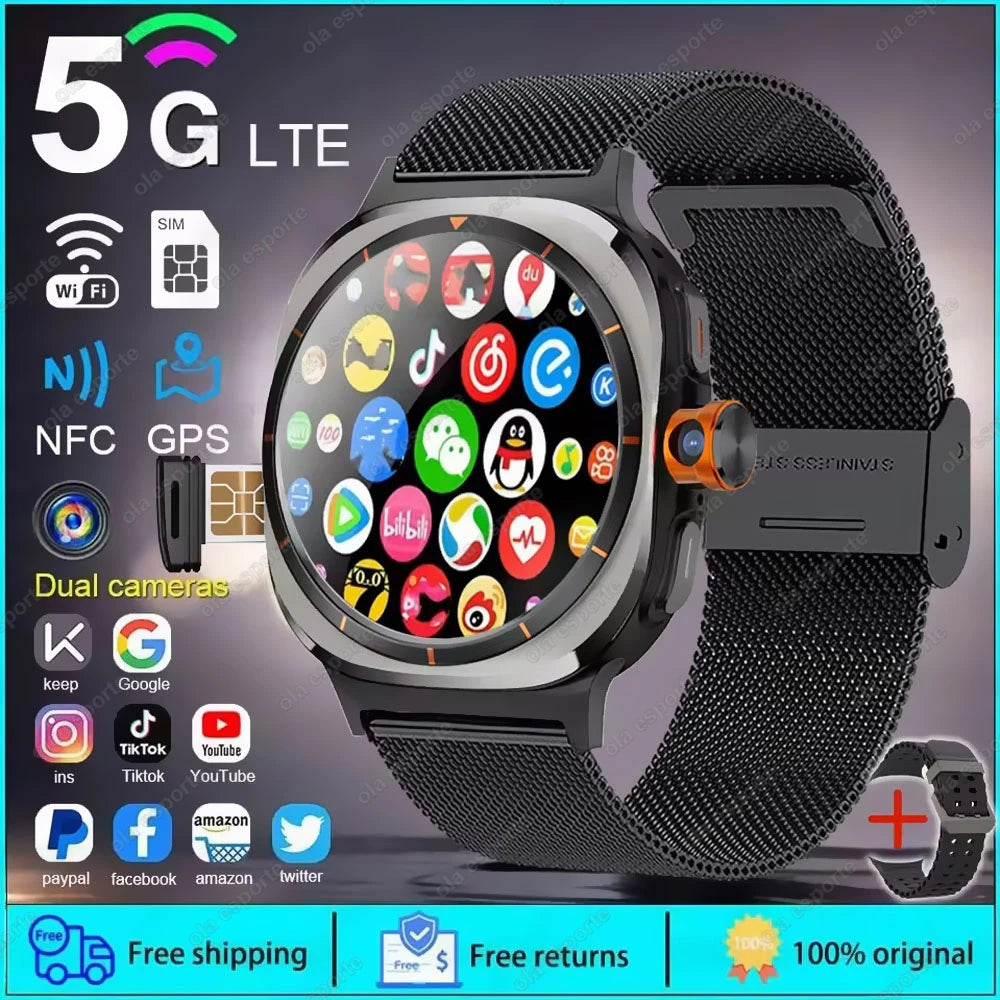 U8 Ultra IOS Android 9.0 Smart Watch Men 4G 5G SIM Card WiFi NFC GPS Compass 32GB Smartwatch Rotating Camera Sport Watch 7 Ultra