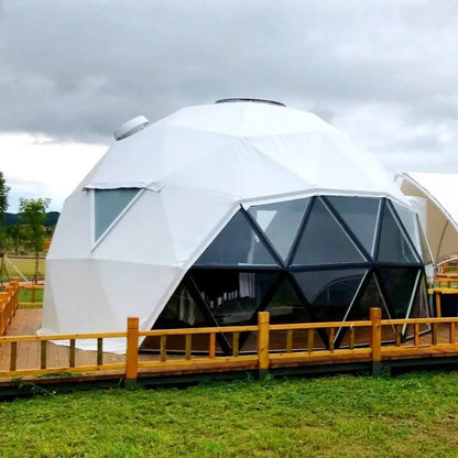 Free Global Shipping 5 Meters Diameter Geodesic Dome Tent 1-2 People Spherical Tent Hotel Resort Outdoor Luxury Glamping Dome - Kimlud