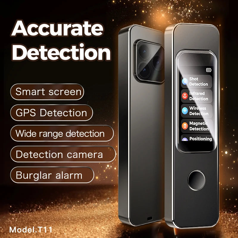T11 Hidden Camera Detector 1.9'' Upgraded Anti Spy Gadgets GPS Detector Bug Finder Wireless Signal Detection Infrared...