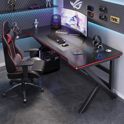 Gaming Desk for PC Desktop Computer Workstation Modern Office Desk Home Study Table Ergonomic Computer Desk for Students...