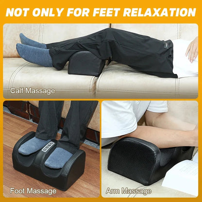 Electric Foot Massager Shiatsu Kneading Deep Tissue Relax Heated Roller Calf Pain Relief Fatigue Muscles Vibrator Machine Health - Kimlud