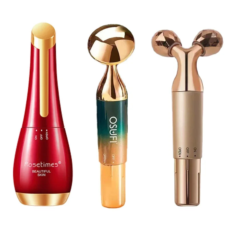 Electric Facial Beauty Devices Face Lifting Anti Wrinkle Facial Eye Massage with Face Cream Introducer Skin Rejuvenation