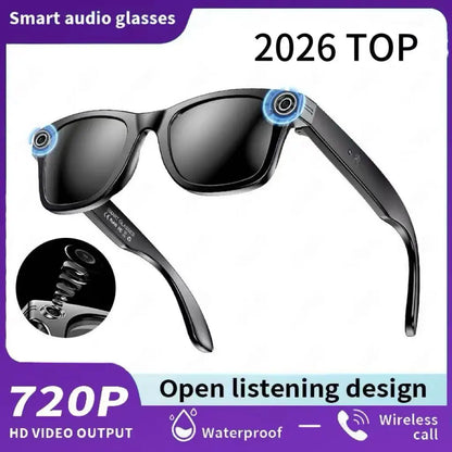 2026 AI Smart Glasses with 8MP Camera Video Recording 100+ Languages Translation Sunglasses Bluetooth Call Music Play Men Women - Kimlud