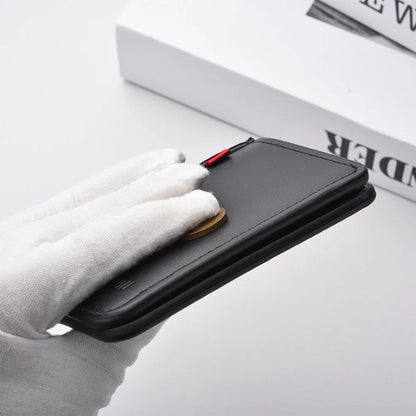 1Pc New Ultra-thin Mini Soft PU Leather Credit Card Wallet Holder Short Vertical High Quality Men's Wallet - Kimlud