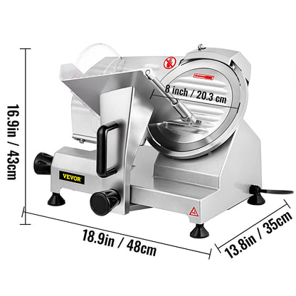 VEVOR 8 Inch Blade Electric Food Slicer Grinder Home Meat Slicer Machine Commercial Deli Meat Cheese Beef Mutton Turkey Cutter - Kimlud