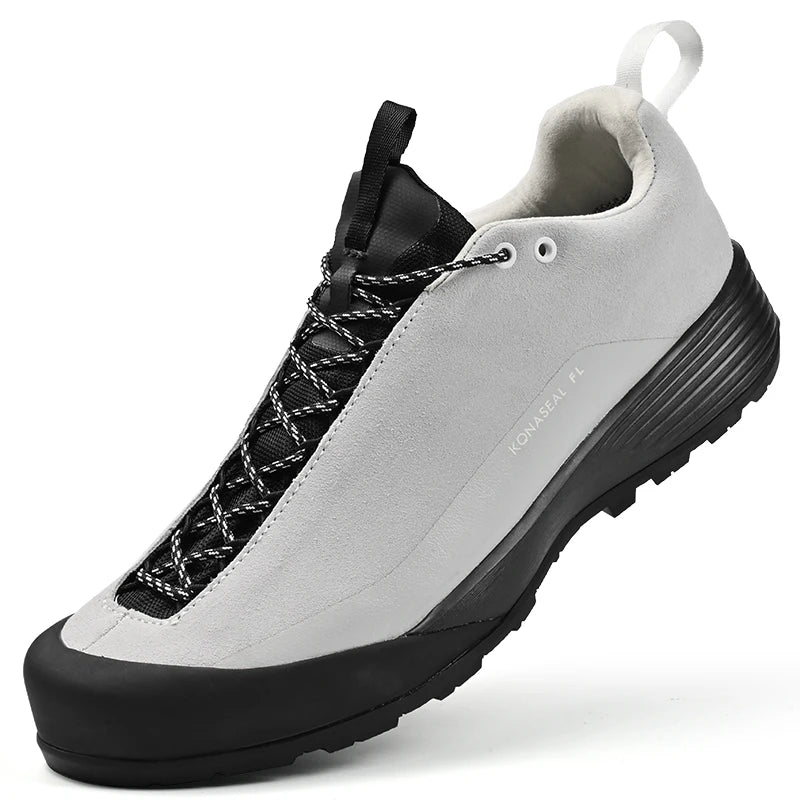 Men's Waterproof Leather Hiking Shoes Durable Outdoor Sport Men Trekking Leather Shoes Lace-Up Climbing Hunting Sneakers...