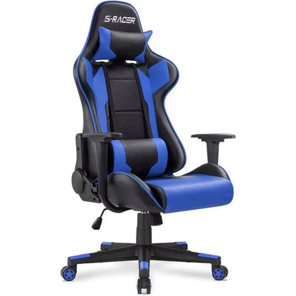 Computer Racing Swivel Leather Office Chair Gaming Modern Leather Reclining Chair Ergonomic PC Computer Gaming Chair |...