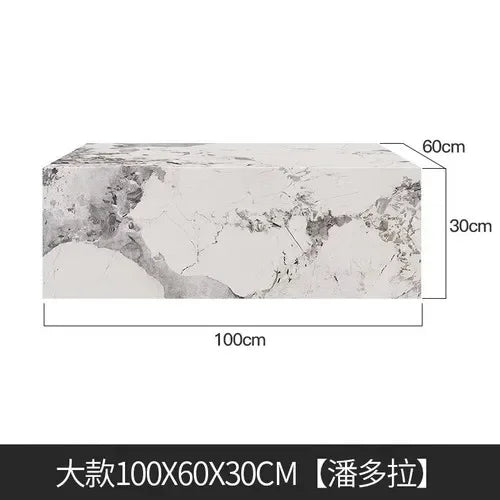 Bedroom Marble Table Luxury White Unique Minimalist Sofa Side Table Square Aesthetic Mesas De Centro Para Sala Room Furniture - Kimlud