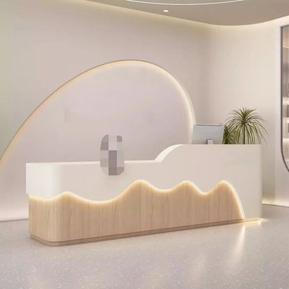 Executive Curved Reception Desks White Design Best Display Reception Desks Shelves Beauty Comptoire Accueil Commercial Furniture