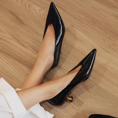 Designer Pointed Toe Women Pumps Shoes Fashion Shallow Slip On 2025 Spring Autumn Dancing Party Low Heel Shoes