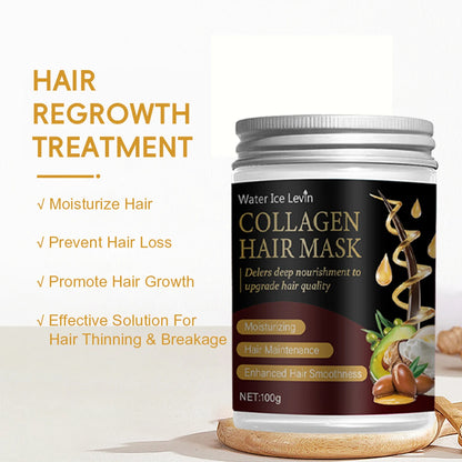 Collagen Hair Mask with Argan & Coconut Oil - Deep Nourishment for Enhanced Smoothness & Moisture. For Men & Women |...