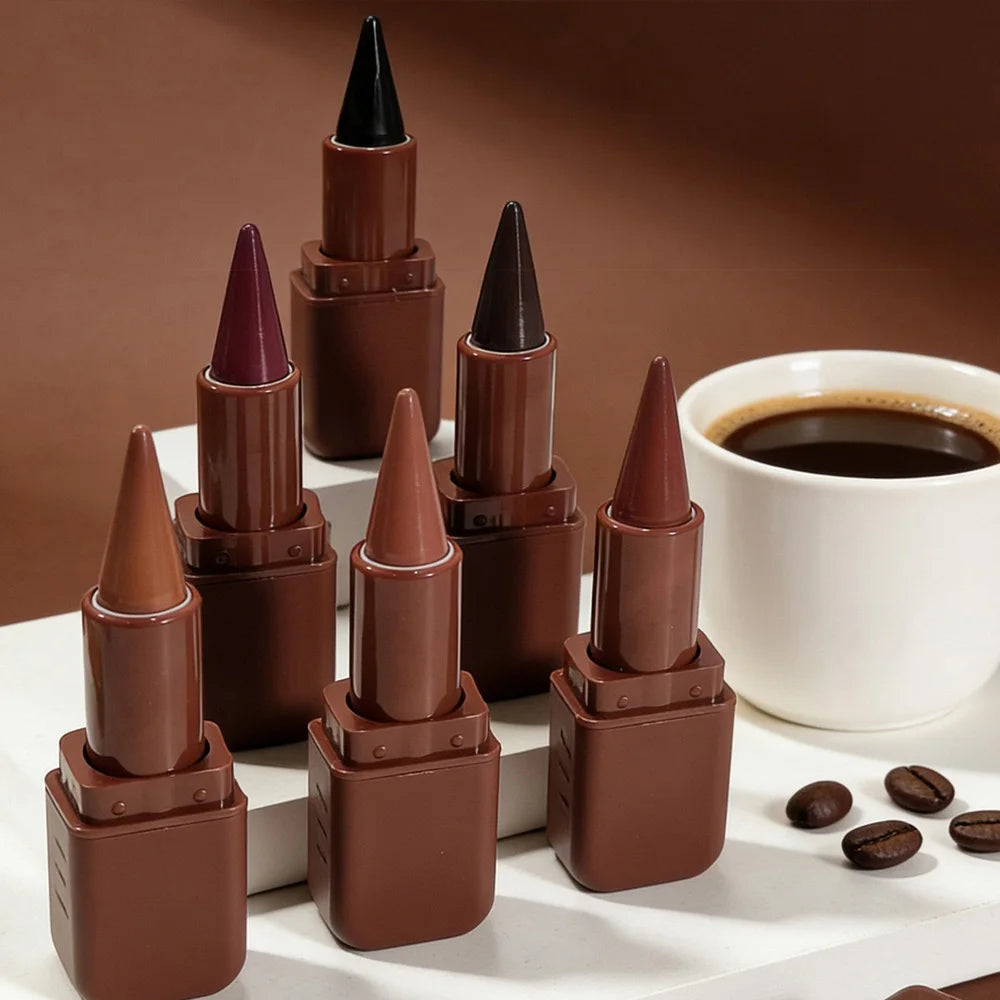1PC Professional Lipstick Waterproof Lips Makeup Long Lasting Pigment Chocolate Brown Red Lipsticks Velvet Matte Tint...