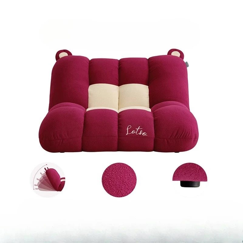 Modern Minimalist Casual Single Chair, New Design for Reclining and Sleeping, Fabric Single Sofa for Lazy People