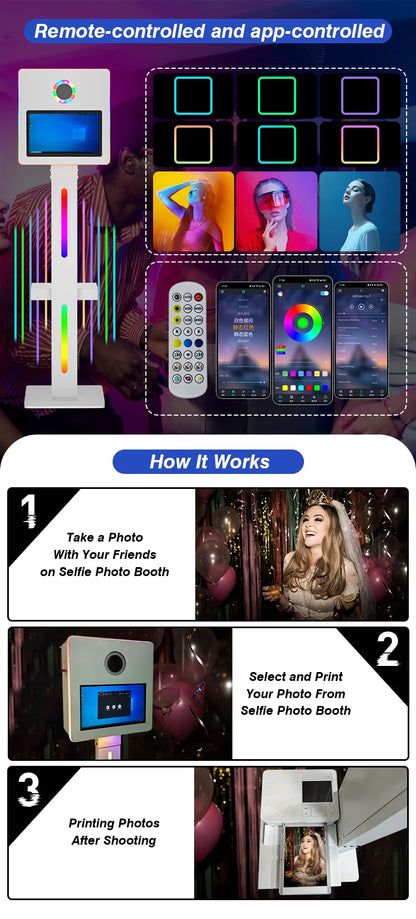 High Quality Portable Standzone 15.6 Inch Touch Screen DSLR Photo Booth Machine Selfie Photo Booth for Wedding Party...