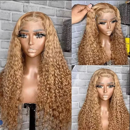 Vietnamese Loose Curly 30 36 Inch Honey Blonde 13x6 HD Lace Front Human Hair Wigs #27 Colored Deep Wave 13x4 Lace Fontal Wig