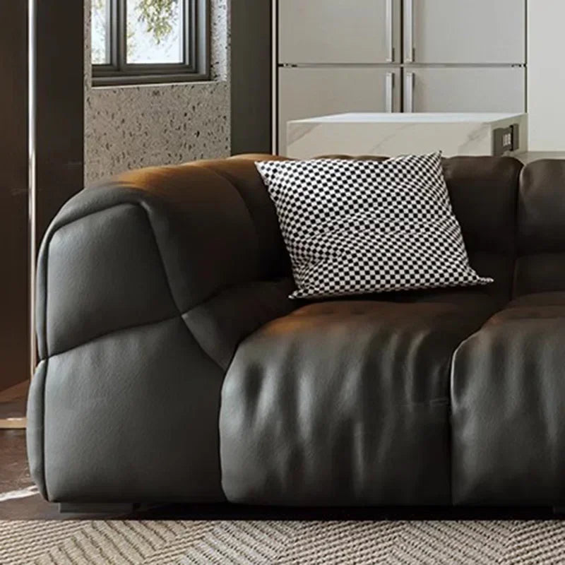 Puff Leather Sofa Bedrooms Comfortable Reclining Luxury Designer Lazy Sofa Modern Minimalist Sofy Do Salonu Home...