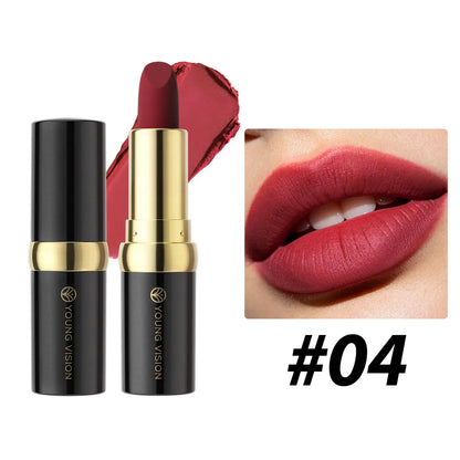 1Pcs Velvet Matte Lipstick Long Lasting Waterproof Sexy Red Lipsticks 5 Color Nude Pink Lip Gloss Makeup Non-stick Cup...
