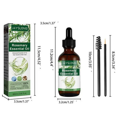 Rosemary Hair Care Oil 2.02 Oz Skin Care Essence Refreshing Essential Oils for Nourish the Scalp Dry Skin Enhanced Hair...