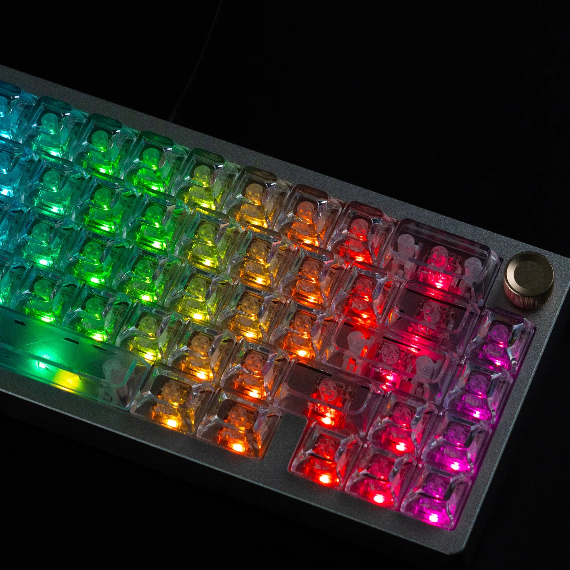Womier Ice Cube Keycap 126 Keys Diamond RGB Shine Through Keycaps ASA Profile Transparent Custom Keycaps for Mechanical...