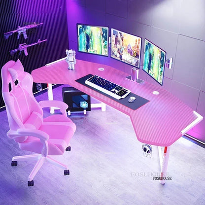 Household Desktop Computer Desks Office Furniture Simple Professional Gaming Table Multi-functional E-sports Table and Chair Set